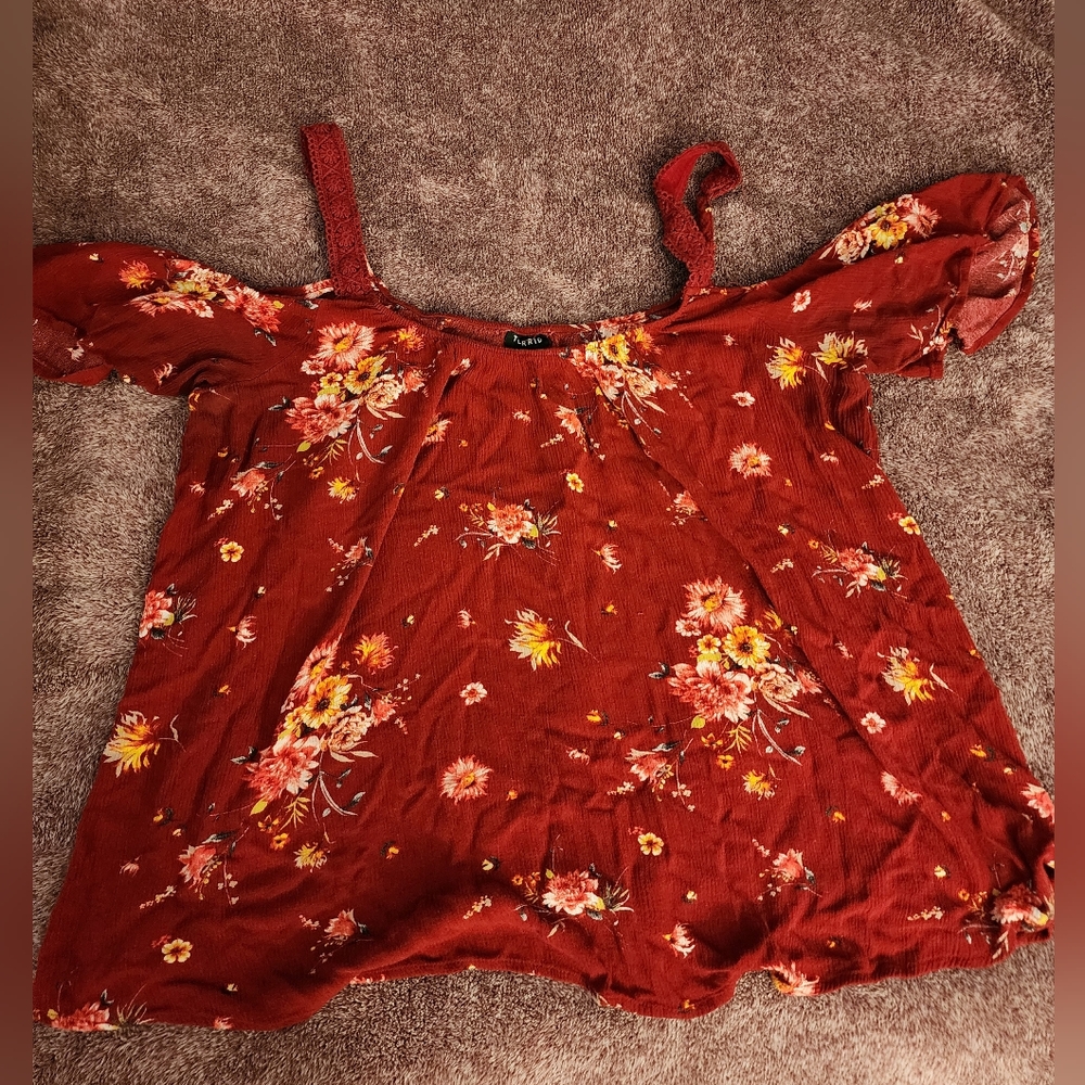 Torrid open shoulder top. Size 2
